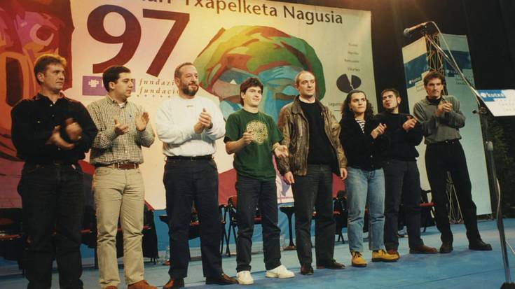 1997ko BTNko finalean Jexux Mari Irazuk kantatuak