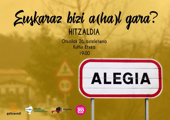 Euskaraz bizi a(ha)l gara?, hitzaldia