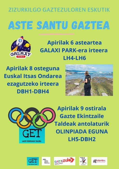 Ekintza bereziak prestatu ditu Gaztezulok Aste Santurako