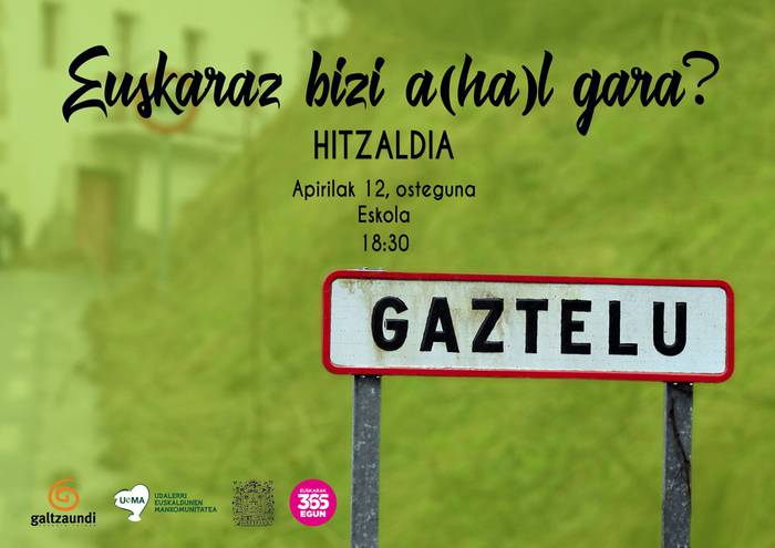 Euskaraz bizi a(ha)l gara? hitzaldia