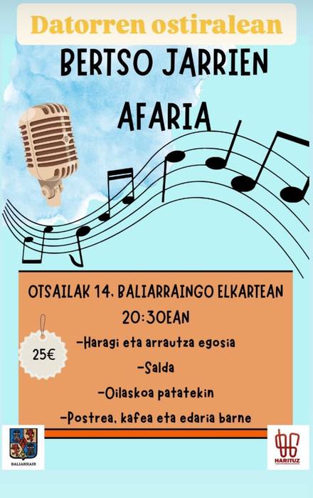 Bertso jarrien afaria