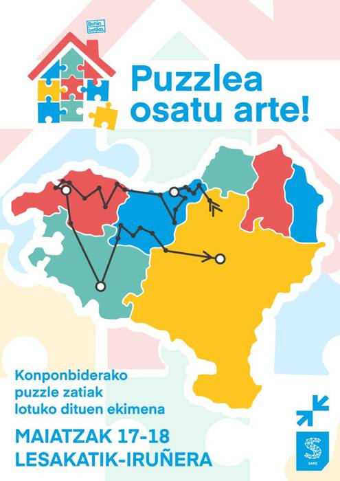 Puzzlea osatu arte. Lizartza