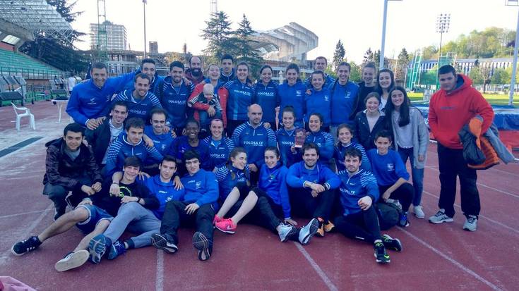 Tolosa CF Atletismo taldeko neskak, hirugarren Euskadiko kluben arteko txapelketan