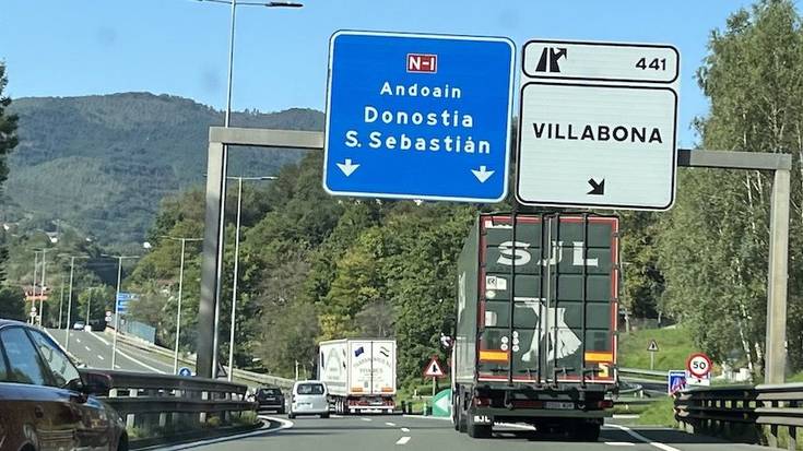 Villabonan N-I errepideko 441 irteera adarra itxi egingo da Lasarte-Oria noranzkoan