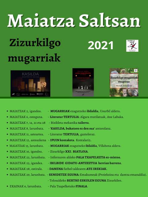 Ekitaldiz betetako asteburua dakar Maiatza Saltsan ekimenak