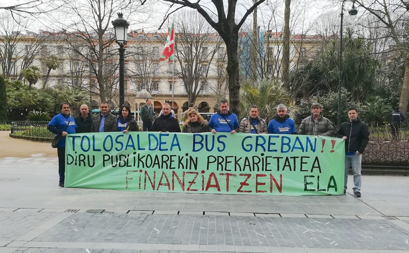 Tolosaldea Buseko langileek greba mugagabea hasiko dute astelehenean
