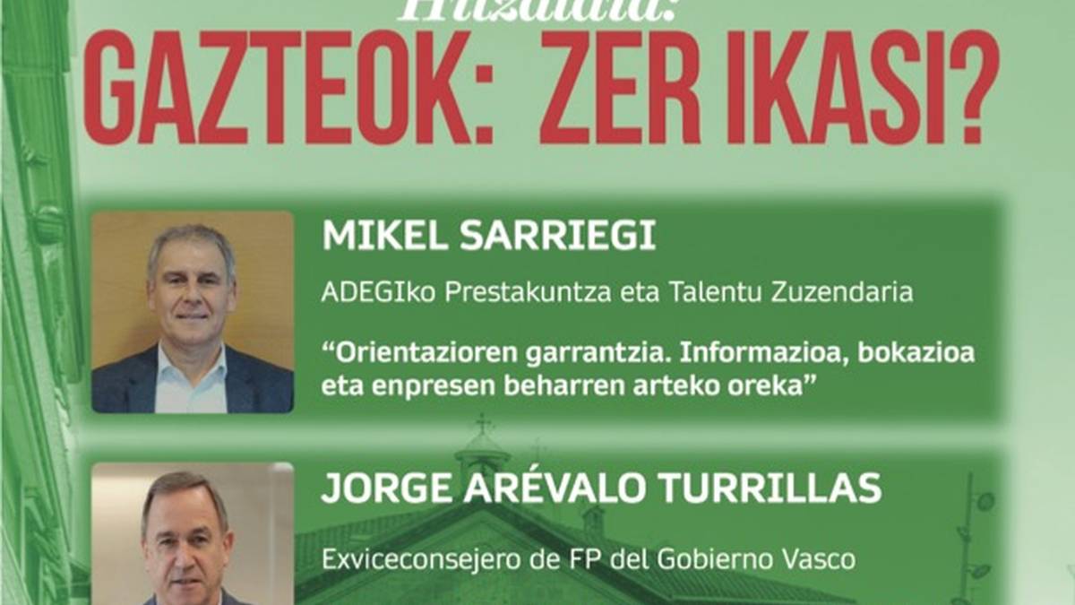 "Gazteok: Zer ikasi?" hitzaldia