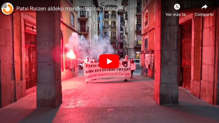 Patxi Ruizen aldeko manifestazioa Tolosan