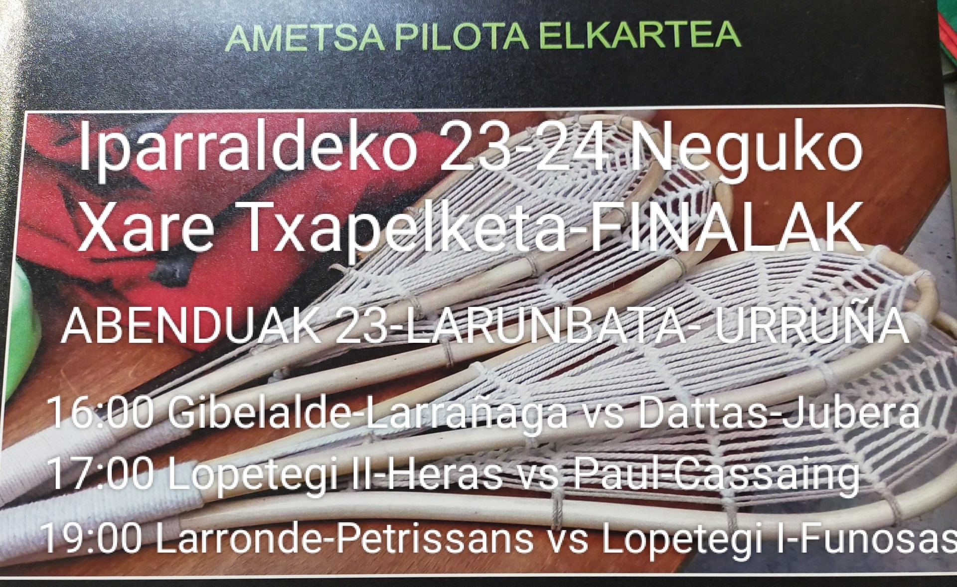 Irurarrak Iparraldeko Xare Txapelketaren finaletan!