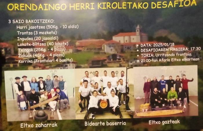 Herri kiroletako desafioa