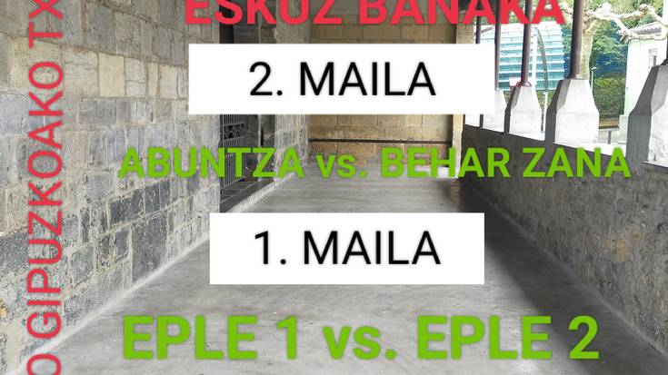 Gipuzkoako Trinketeko Txapelketaren   finalak,  larunbatean, Iruran!