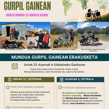 Erakusketa. 'Mundua gurpil gainean'