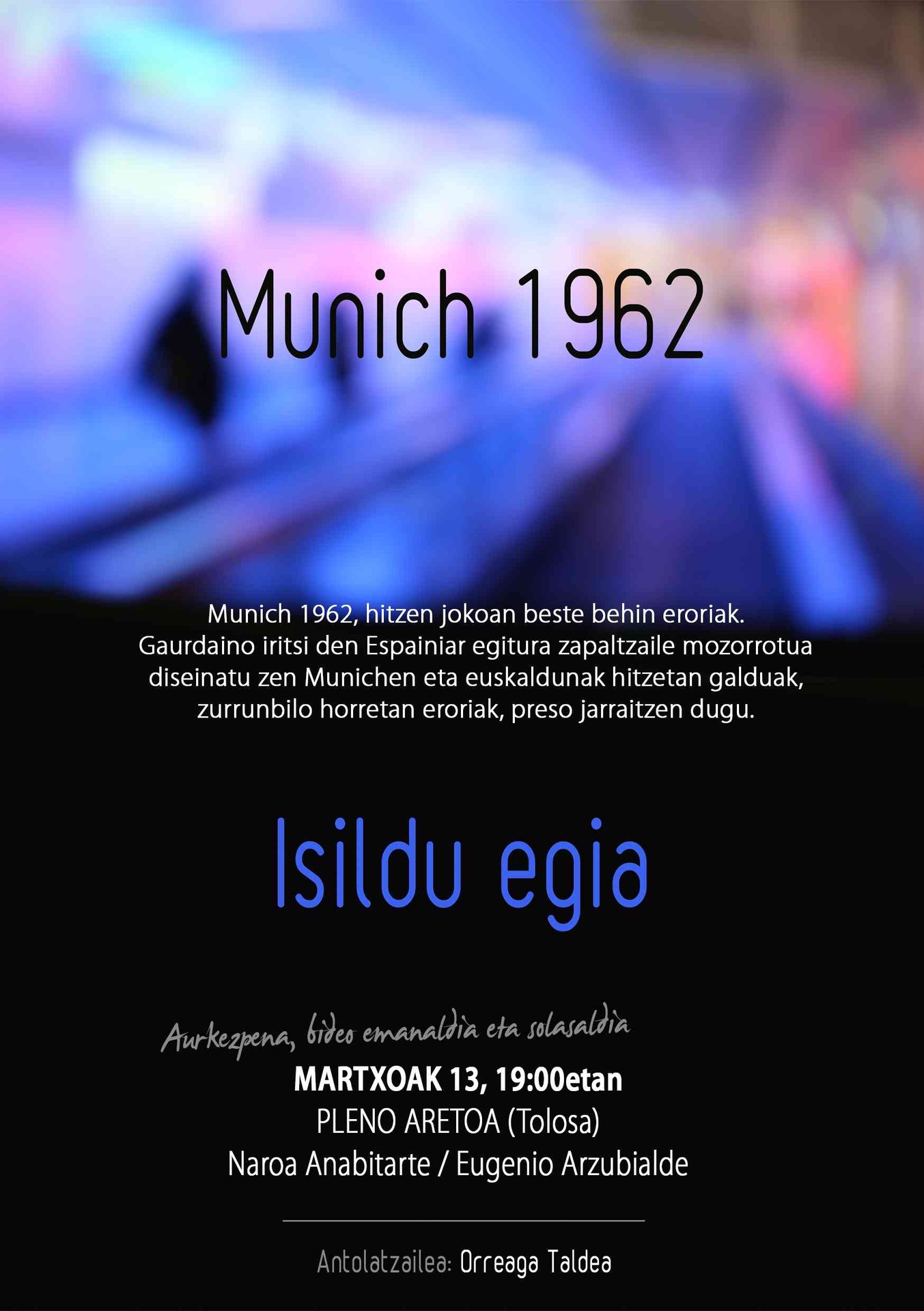 Naroa Anabitarte: "Gure gobernu propioari uko egin genion Munichen 1962an"