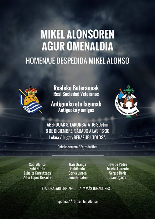 Mikel Alonsoren agur omenaldia