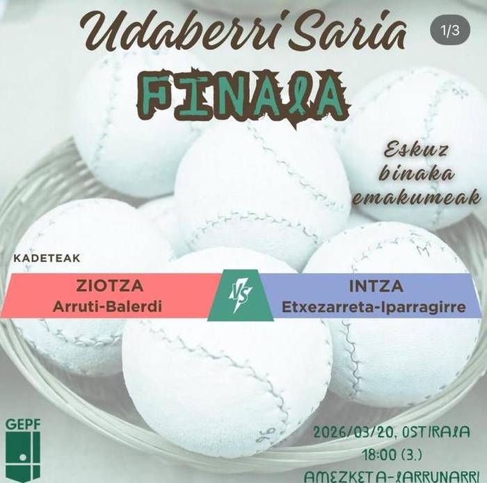 Udaberri saria. Finala