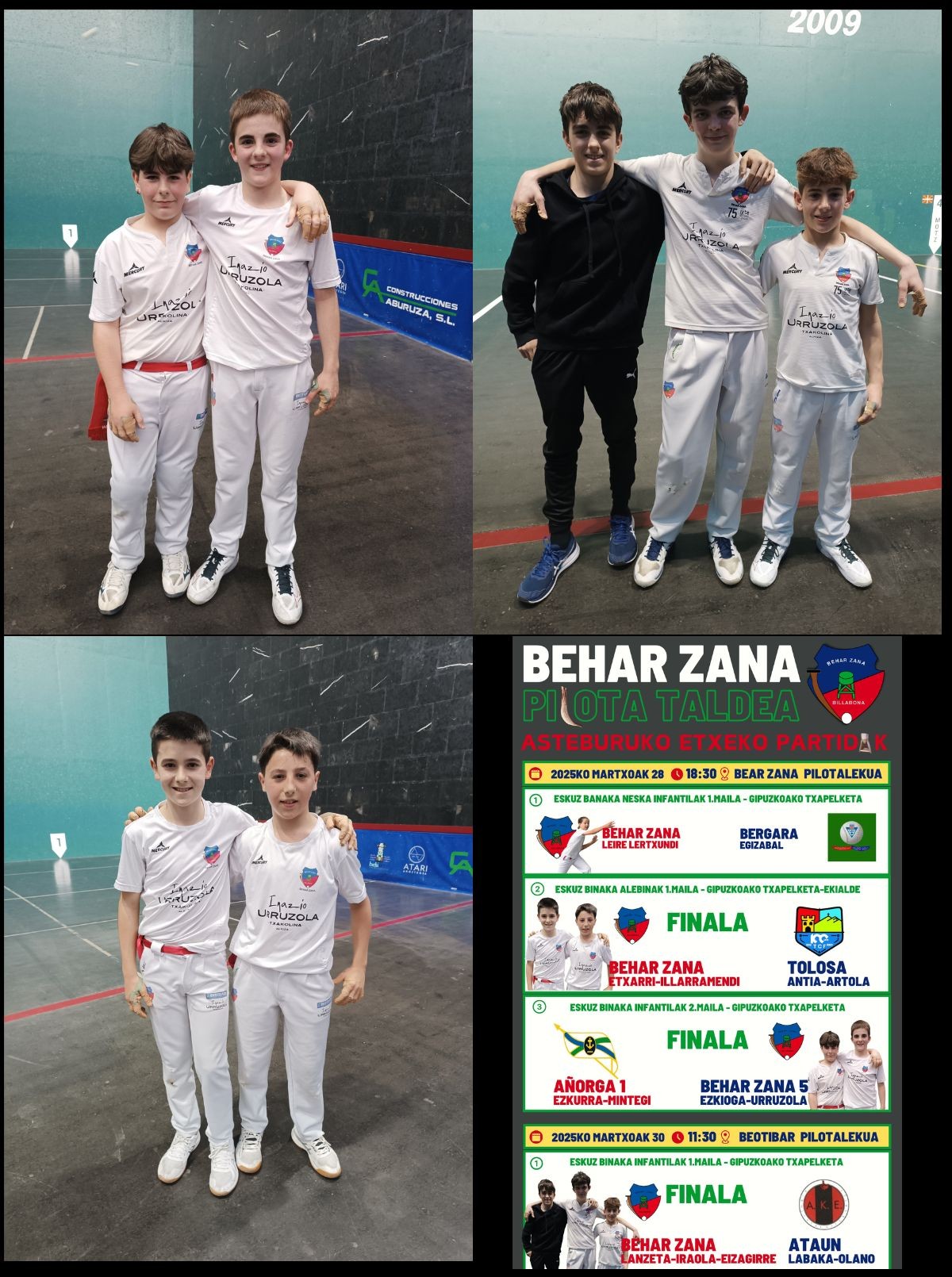 Eizagirre-Iraola-Lanzeta eta Ezkioga-Urruzola finaletan