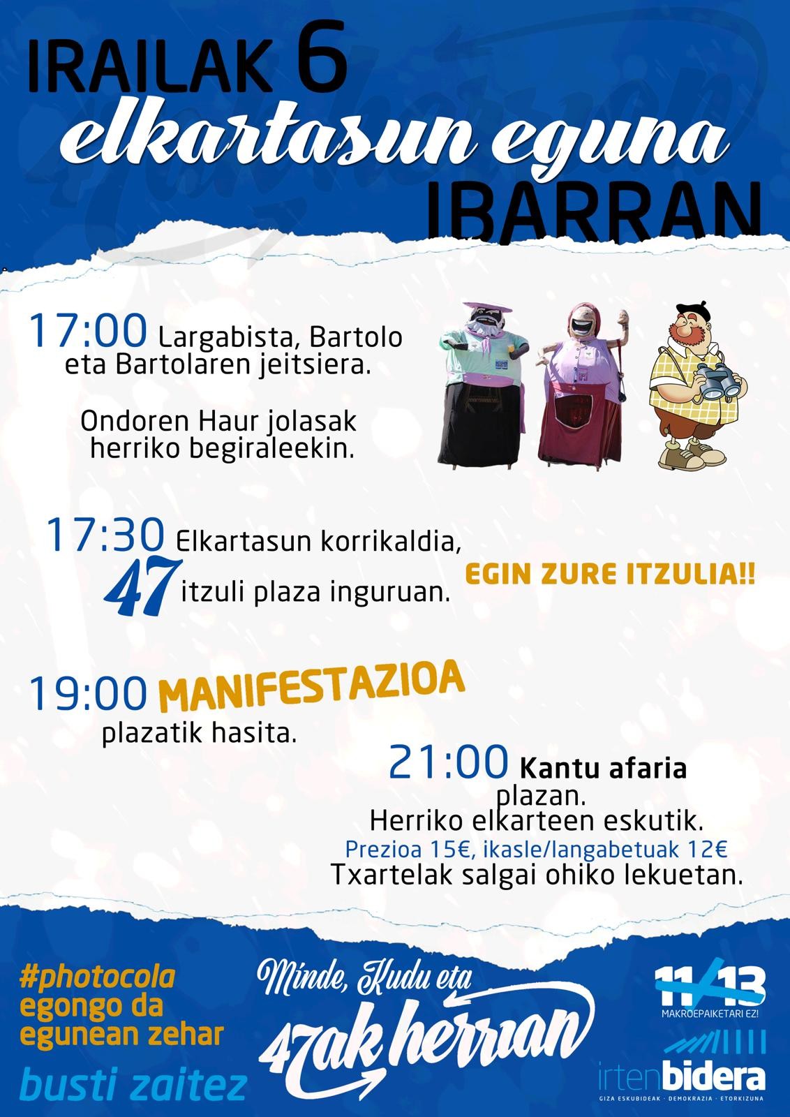 Elkartasun eguna Ibarran datorren ostiralean
