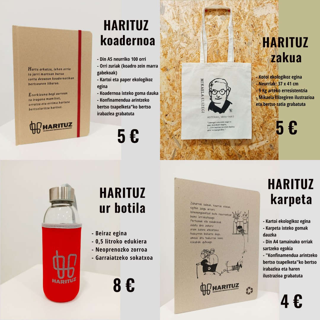 Harituz Bertsozale Taldearen produktuak salgai