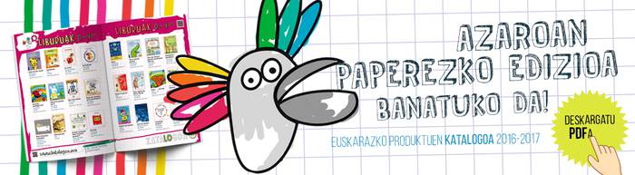 Euskarazko Produktuen Katalogo berria paperean eta interneten, haur eta gazteentzako ehunka produkturekin