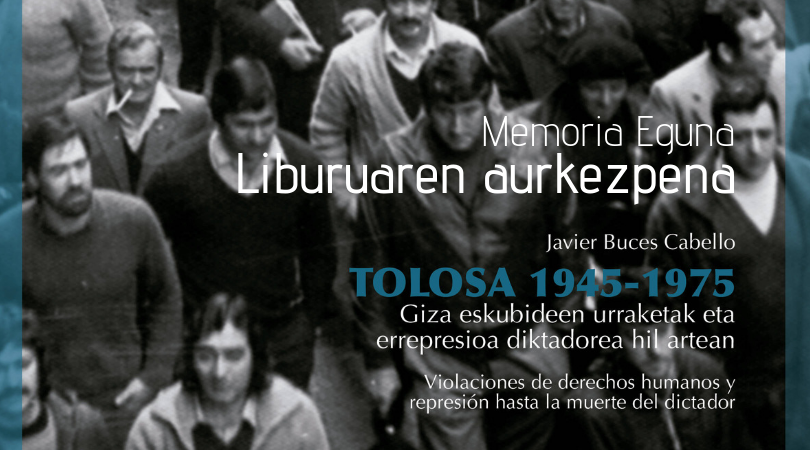 Tolosako memoria landuz, bigarren liburua aurkeztuko dute Aranzadik eta Tolosako Udalak