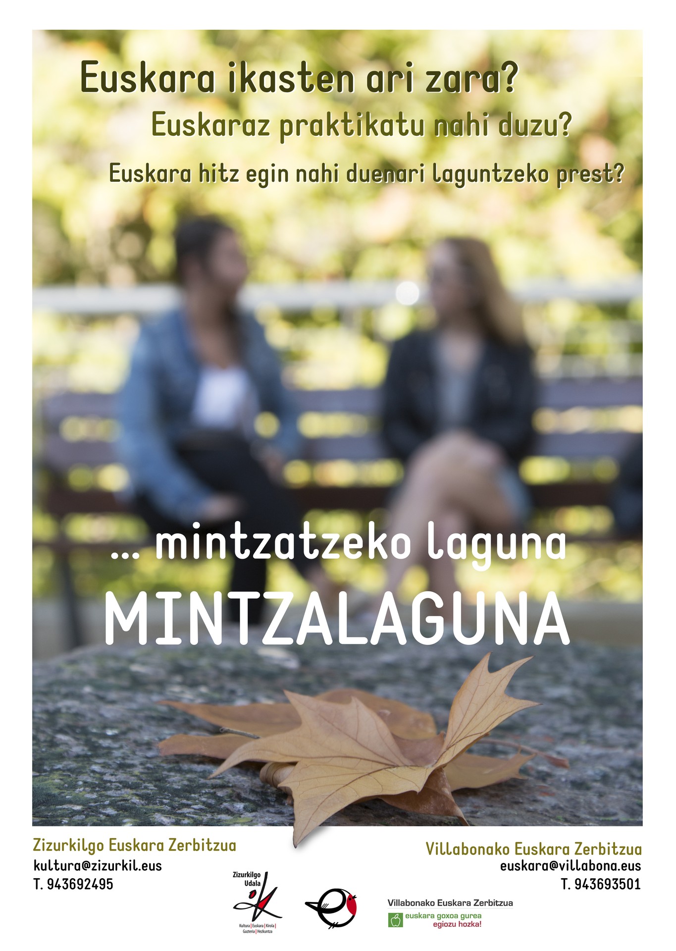 Zizurkil eta Villabonako Mintzalagun proiektuan izena emateko aukera zabalik 