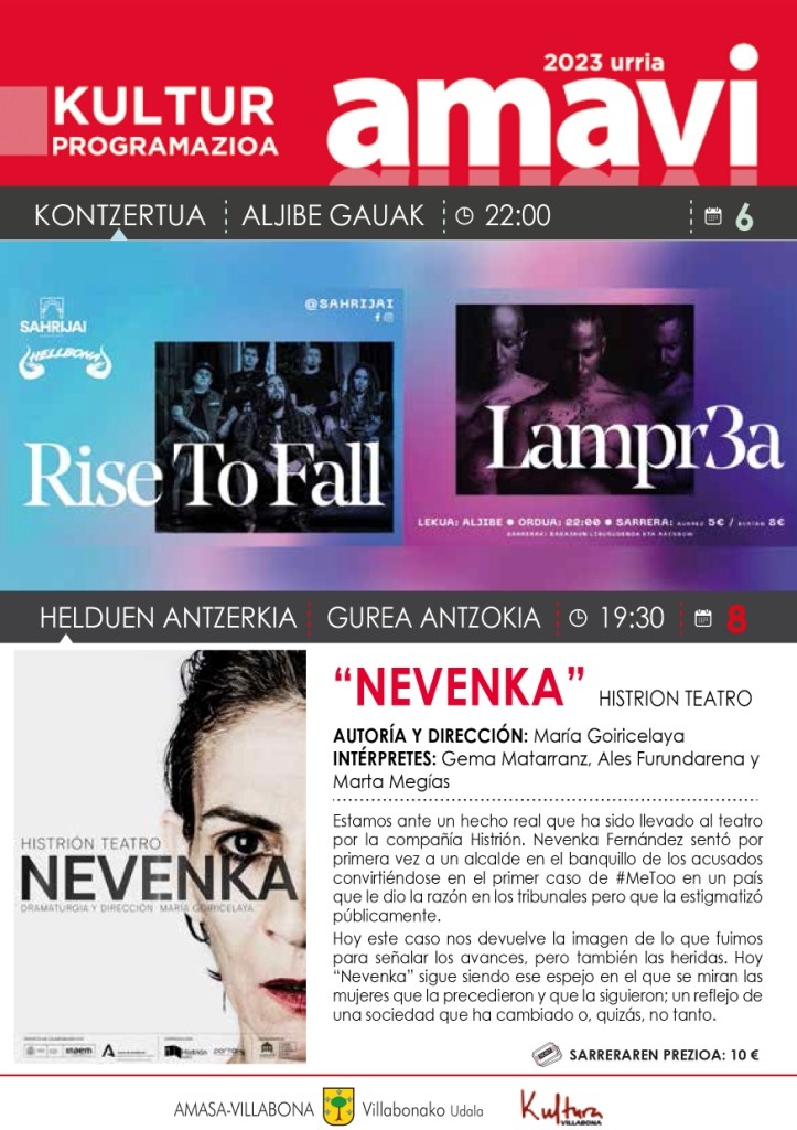 Urriko kultur programazioa aurkeztu du Kultura sailak