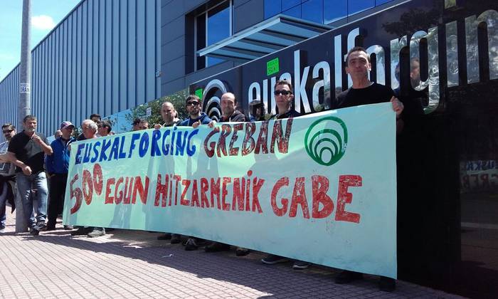 Euskal Forging enpresako langileak greba mugagabean
