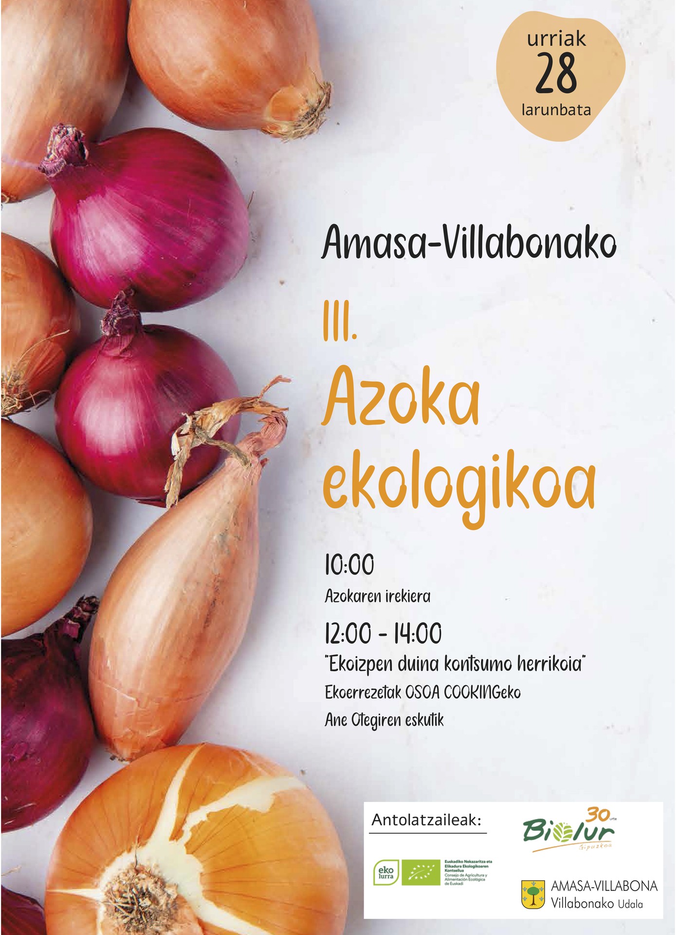 Villabonako III. Azoka Ekologikoa hartuko du Erreboteko plazak larunbatean