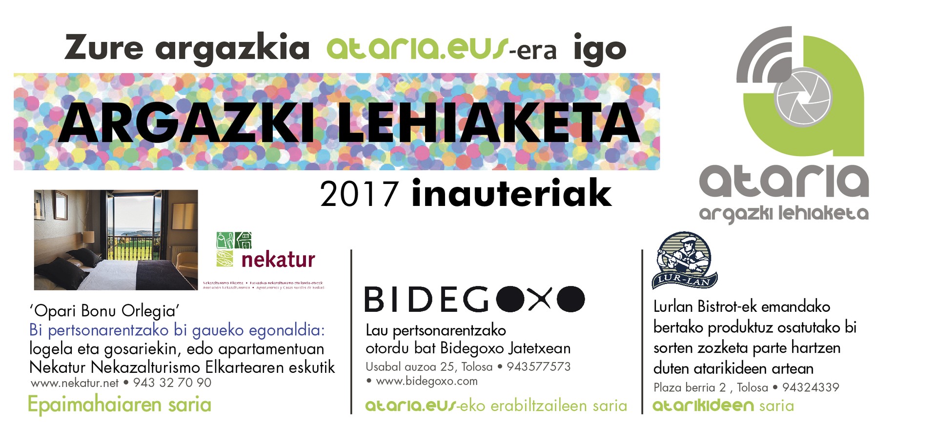Inauterietako argazki onenentzat sariak