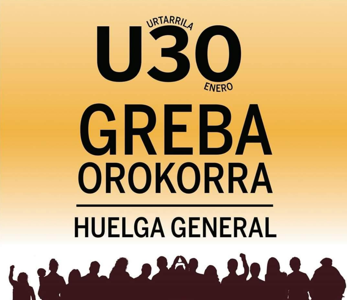Udal langileek greba orokorrarekin bat egin dute eta ostegunean udaletxea itxita egongo da