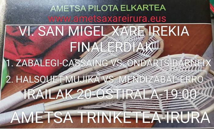 VI. San Migel Xare Irekiaren finalerdiak!