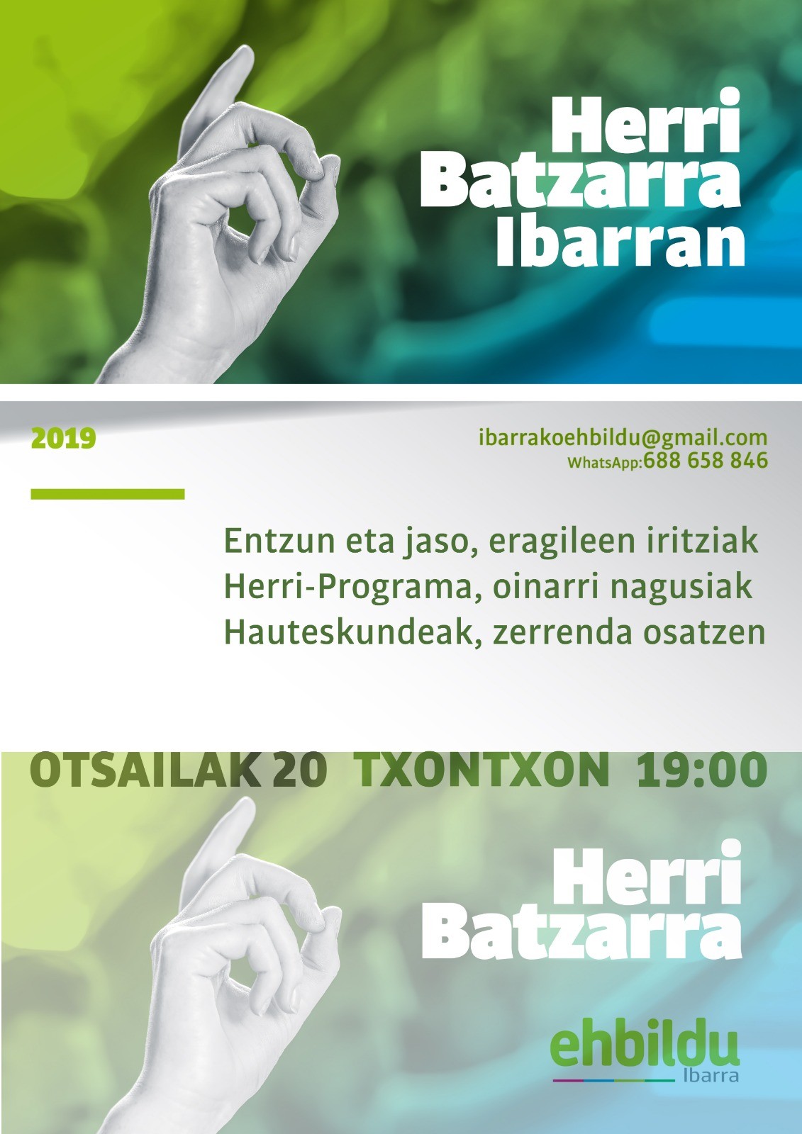 Nolako herria irudikatzen duzu datozen urteetan?