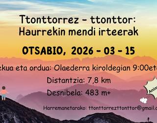 Otsabiora mendi irteera egingo dute igandean