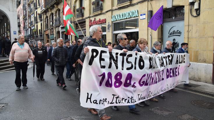 Urtarrilaren 13an, pentsiodunen mobilizazioa Tolosan