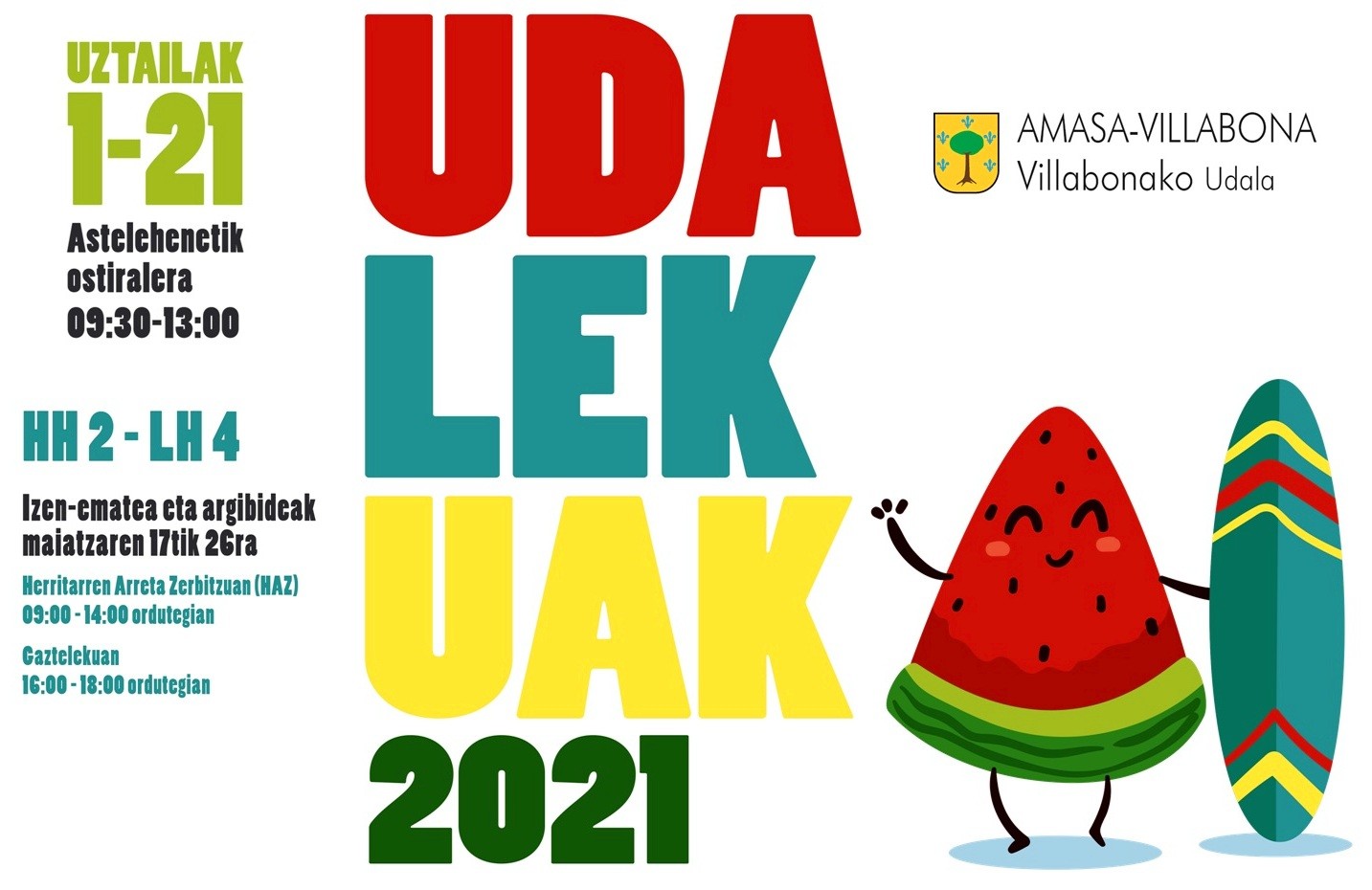 Udalak udaleku irekiak antolatu ditu uztailaren 1etik 21era