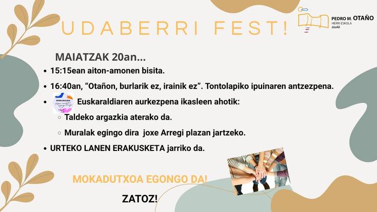 Udaberri Fest maiatzaren 20an