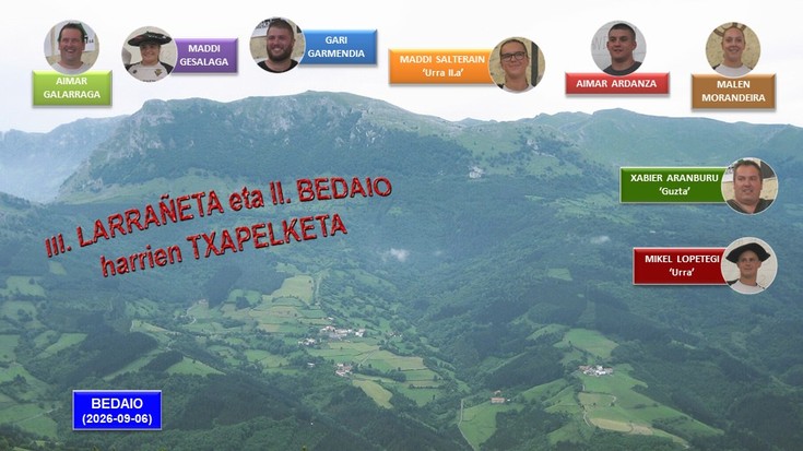 III. Larrañeta eta II. Bedaio harrien txapelketa (Bedaio, 2026-09-06) (34'11'')