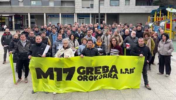 Greba Orokorrerako deia egin dute LABeko ordezkariek Villabonan