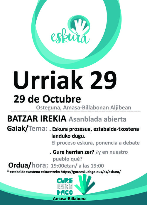 "Eskura" prozesuaz hitz egiteko batzar irekia egingo du GEDk