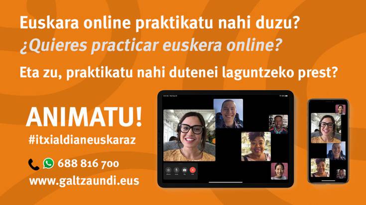 ‘Itxialdian euskaraz’ egitasmoa, euskara online praktikatzeko