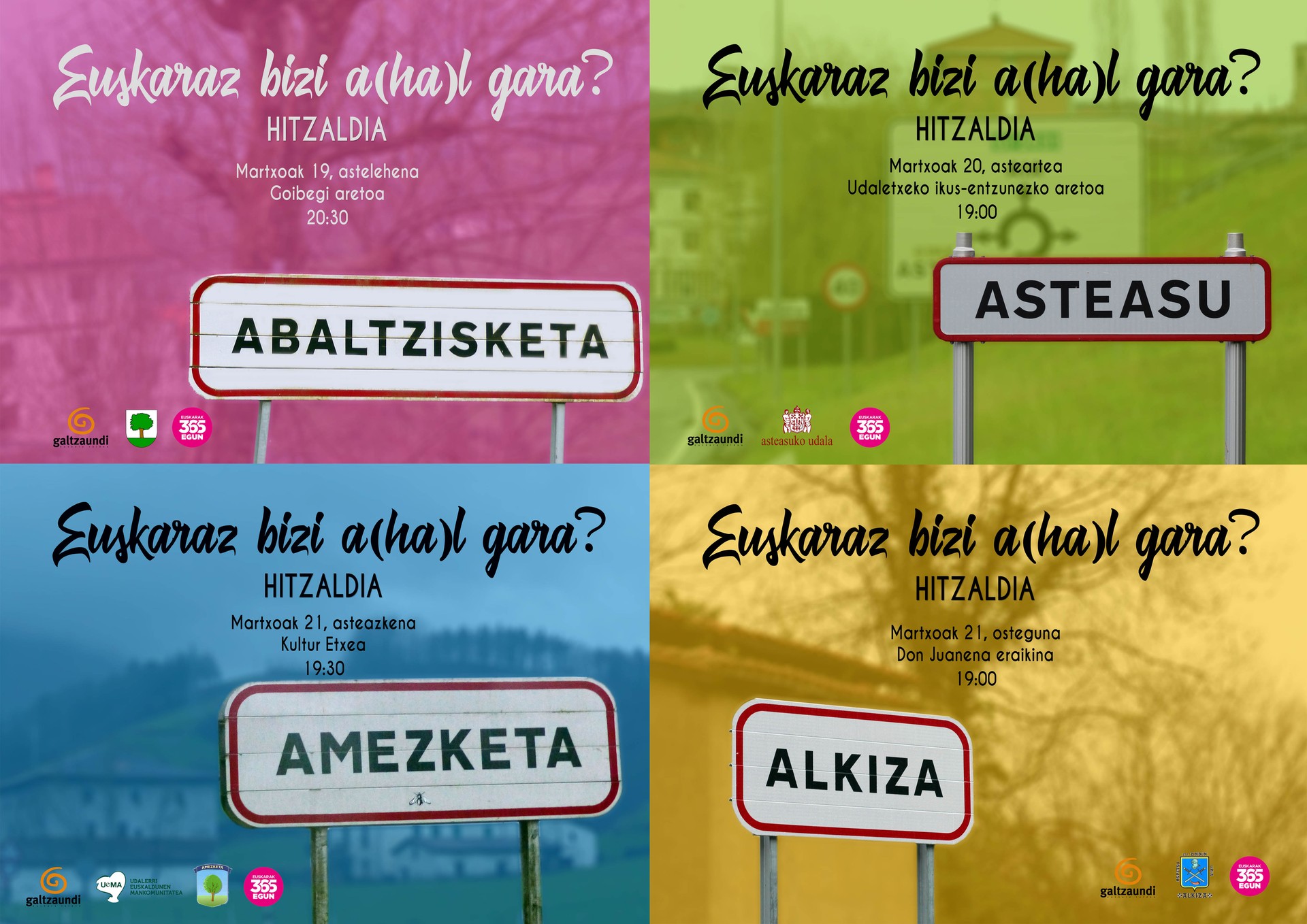 'Euskaraz bizi a(ha)l gara?' hitzaldi gehiago, datorren astean