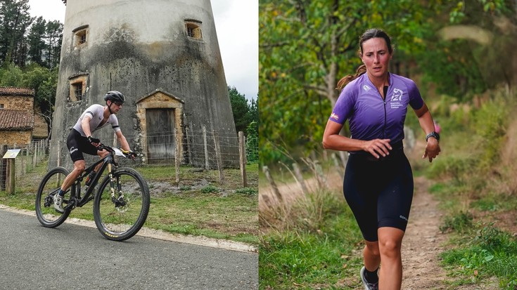 Aitor San Sebastian eta Jone Gomez bigarren izan dira Durangoko mendi duatloian