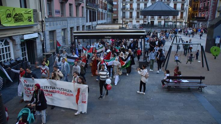 Palestinaren aldeko manifestazioa egin du Tolosaldeko Kontseilu Sozialistak