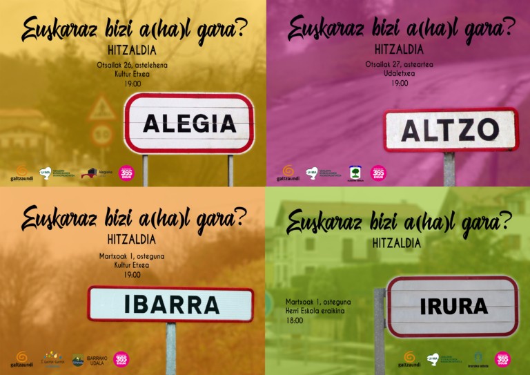 'Euskaraz bizi a(ha)l gara?' hitzaldi zikloaren beste lau saio, datorren astean