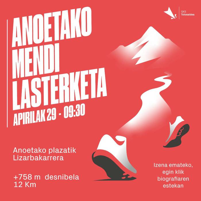 Tolosaldeko GKS-k mendi lasterketa antolatu du, Anoetan