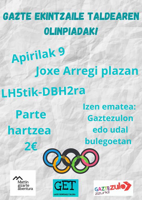 Ekintza bereziak prestatu ditu Gaztezulok Aste Santurako