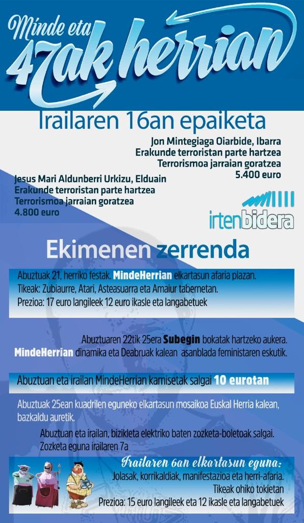 Datozen egun eta astetarako ekimenen zerrenda