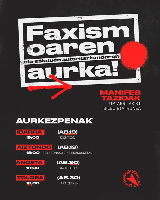 Manifestazioen aurkezpenak Tolosan, Ibarran, Villabonan eta Anoetan