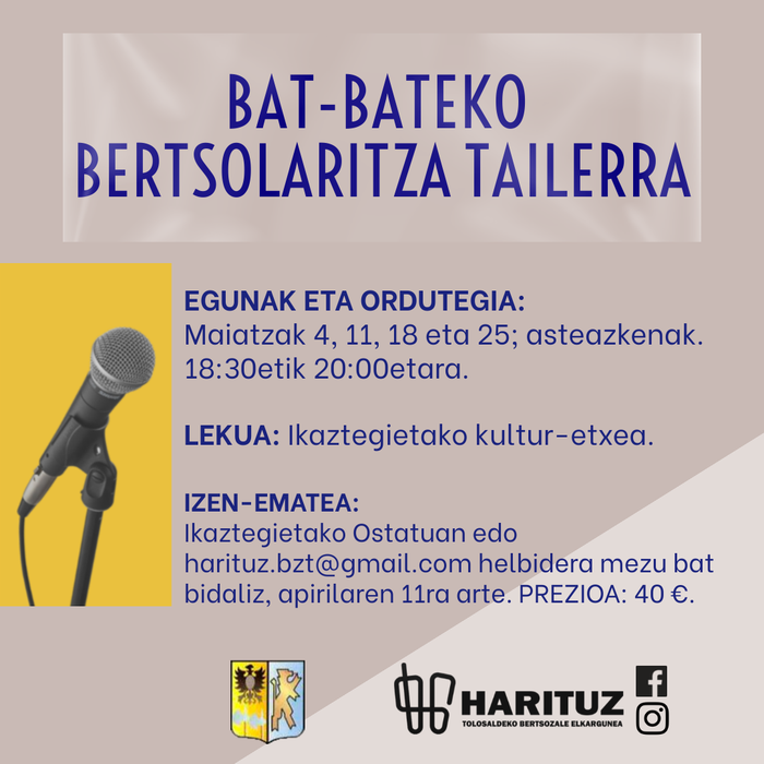 Bertsolaritza tailerrak udaberrian