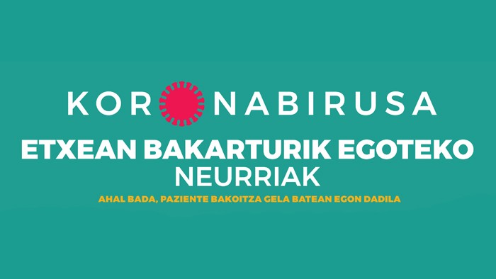 Etxean bakarturik egoteko neurriak